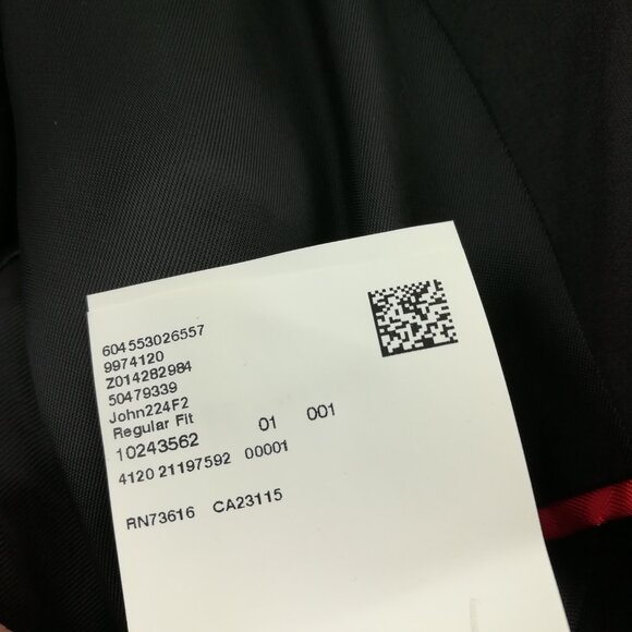 Hugo Boss Coat Jacket Water Repellent Double Breasted Regular Fit - Size 34R - Picture 8 of 14